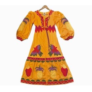Farm Rio Patchwork Maxi Kaftan Dress